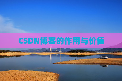 CSDN博客的作用与价值
